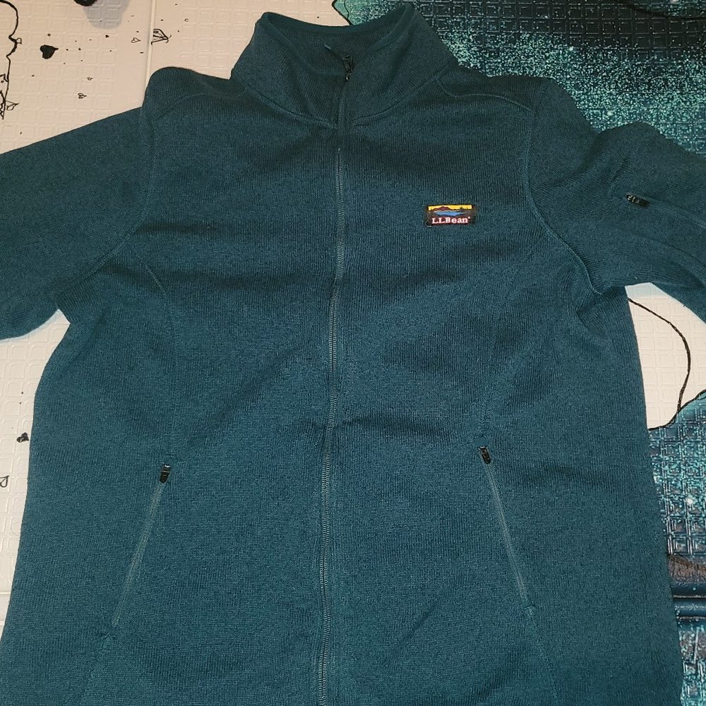 L.L. Bean Women's Teal Fleece Jacket XL Regular